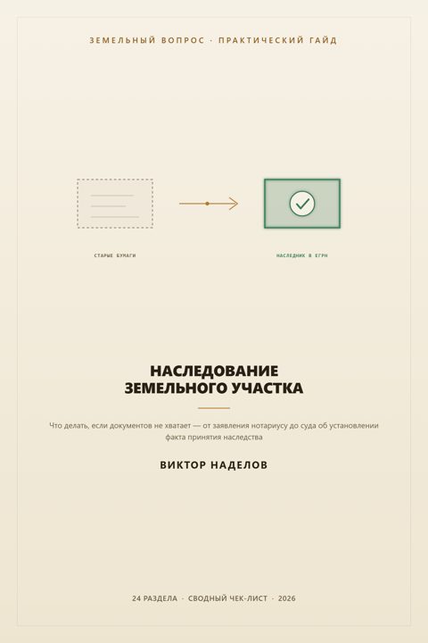 Обложка гайда «Наследование земельного участка: что делать, если документов не хватает»