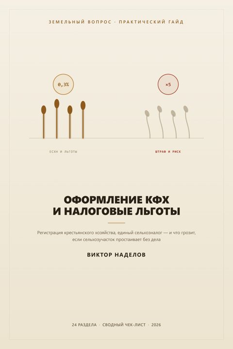 Обложка гайда «Оформление КФХ и налоговые льготы для сельхозземель»
